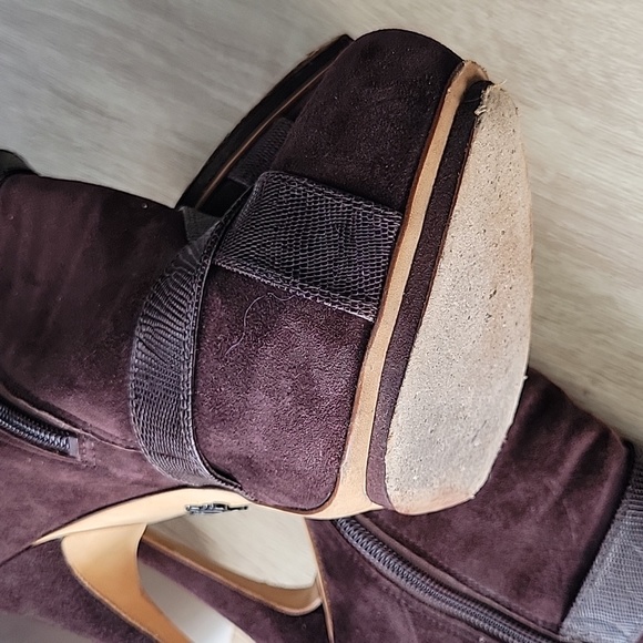 Rock & Republic SABRA platform chocolate brown suede bootie - Picture 10 of 10